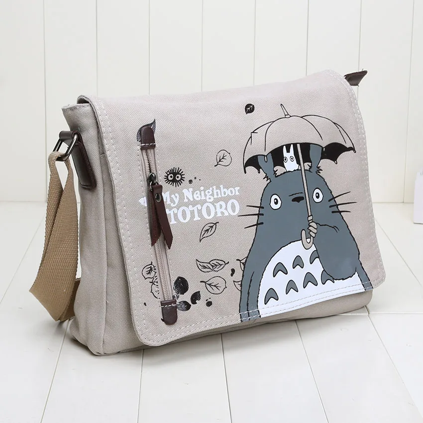 Сумка мессенджер из японского мультфильма аниме My neighter Totoro Наруто Черный