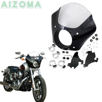 

Gauntlet Headlight Fairing w/ Clear Windshield For Harley Sportster Iron 883 1200 Sport Low Custom Seventy-Two