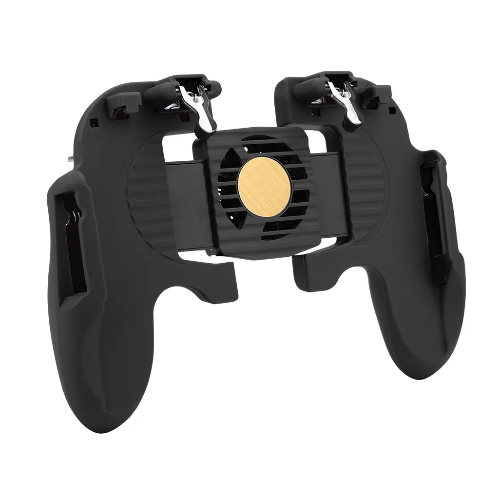 

PUBG Mobile Game Controller Gamepad 4 Fingers Trigger Aim Button Shooter Joystick With Cooling Fan For Game Pad Accesorios 621#2