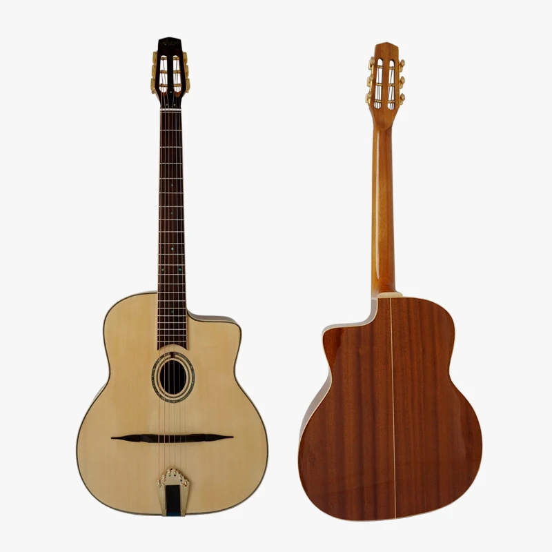 

Aiersi brand professional Handmade Semler Style Acoustic Gypsy Jazz Guitar With free case and strap