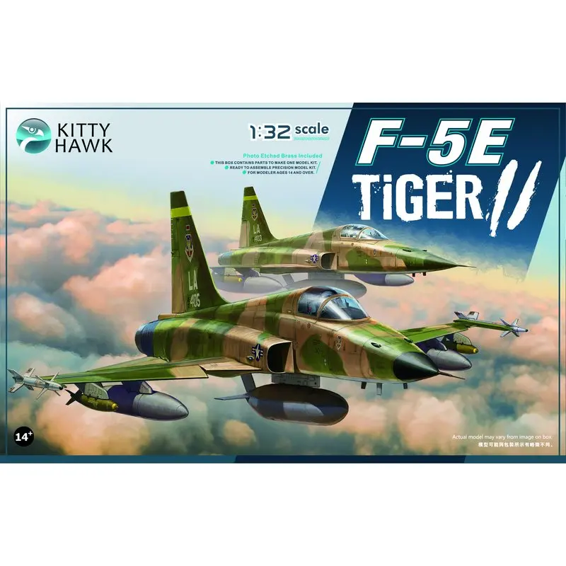 

Kitty Hawk KH32018 1/32 U.S. F-5E Tiger Ⅱ Fighter- Scale Model Kit