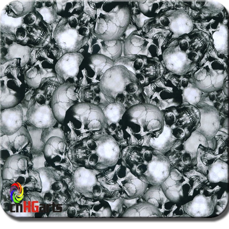 

cnHGarts Free shipping 50cm width aqua print Hydrographic Films Impession Water Trasnfer Printing skull WTP1032