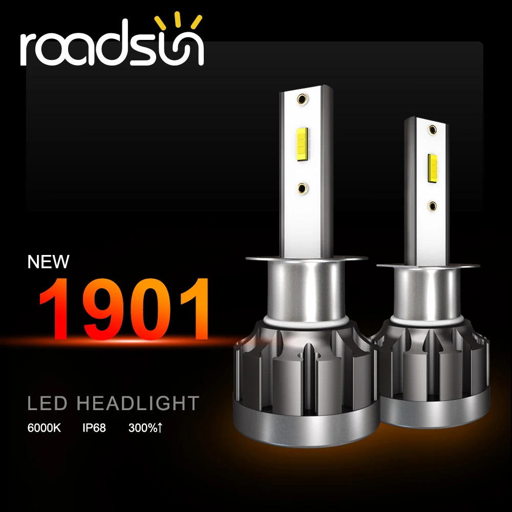 SUNYDEAL 2x 1901-светодиодный фонарь для грузовика, автомобильные фары, лампы для фар Hi/Lo, комплект Фар H4 9005/HB3/H7, яркие противотуманные лампы, водонепроницаемые, 6000K COB