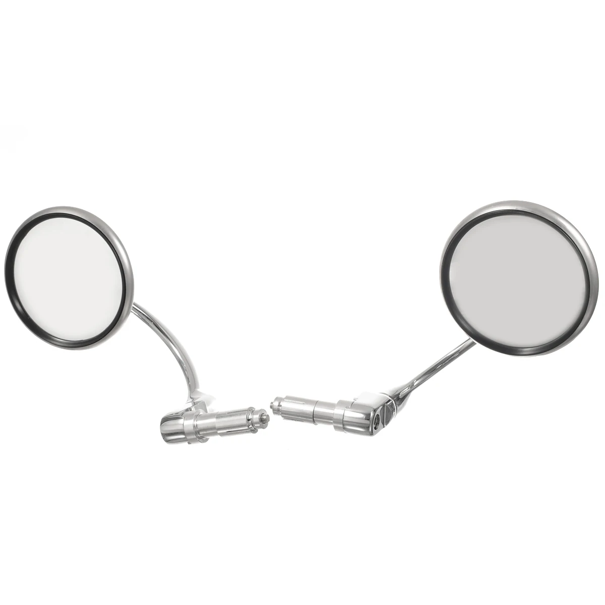 

Mayitr 1Pair Chrome Round Cafe RacerBar End Rearview Mirror Adjustable SideMirrors For Inner Diameter Above 17.2mm Handlebars
