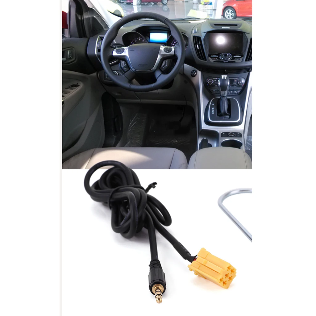 Mini-ISO Connection Radio Navigation Units 3.5 AUX Adapter 1M Data Cables