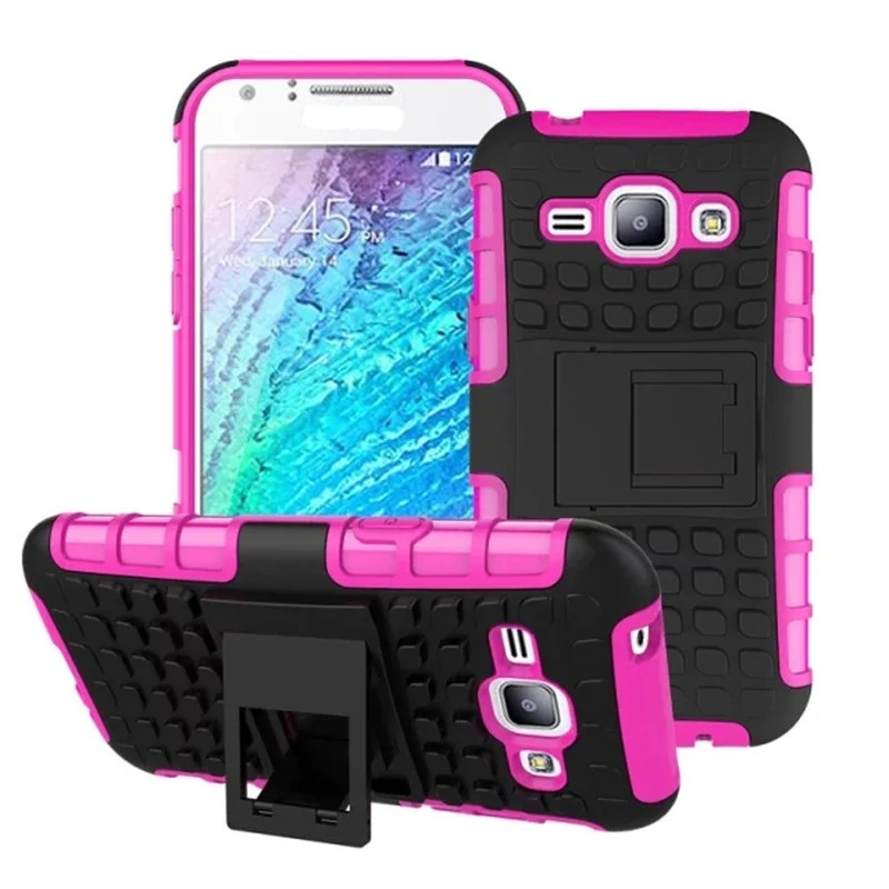 

For Samsung S3 S4 S5 S6 S7 edge J2 J3 J5 J7 2016 A3 A5 A7 2016 Grand G530 Case Armor Silicone Kickstand Solid Plastic Back cover