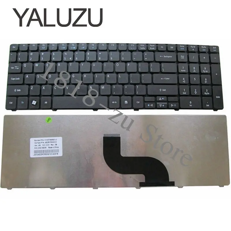 YALUZU US English Black Keyboard for Acer Aspire 5738Z 5738PG 5738DG 5738PZG