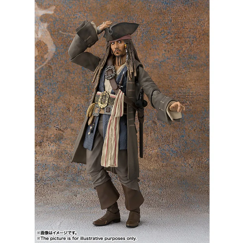 Pirates of The Caribbean Captain Jack Sparrow Action Figure Johnny Depp Collectible Model Toy SHFiguarts 15 CM