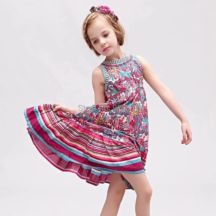 WL.Monsoon Baby Girls Dress New Brand Children Summer Dress for Girls