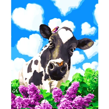 

Full Round Diamond Embroidery Rhinestone Diy 5D Diamond Painting Cross Stitch Cows Diamond Mosaic Wall Decor Paintings