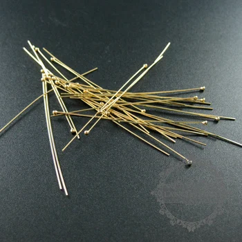 

24gauge 0.5x50.8mm gold filled high quality color not tarnished ball headpin DIY beading jewelry supplies findings 1515012