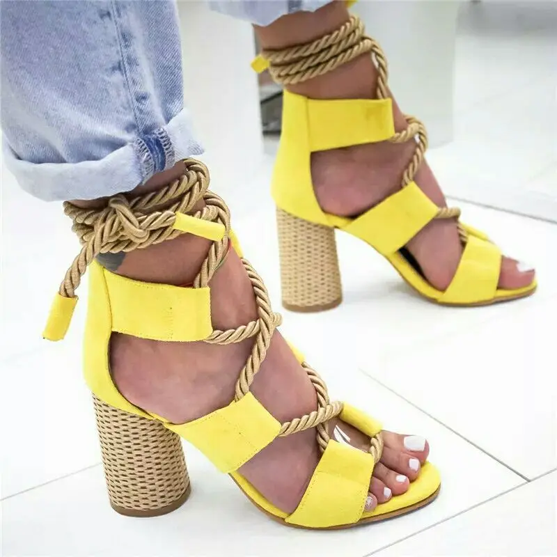 

Women Sandals New 2019 Summer Cross-tied Women Platform Sandals Mixed-colored High Heeled 7 CM Women Shoes Zapatos de mujer