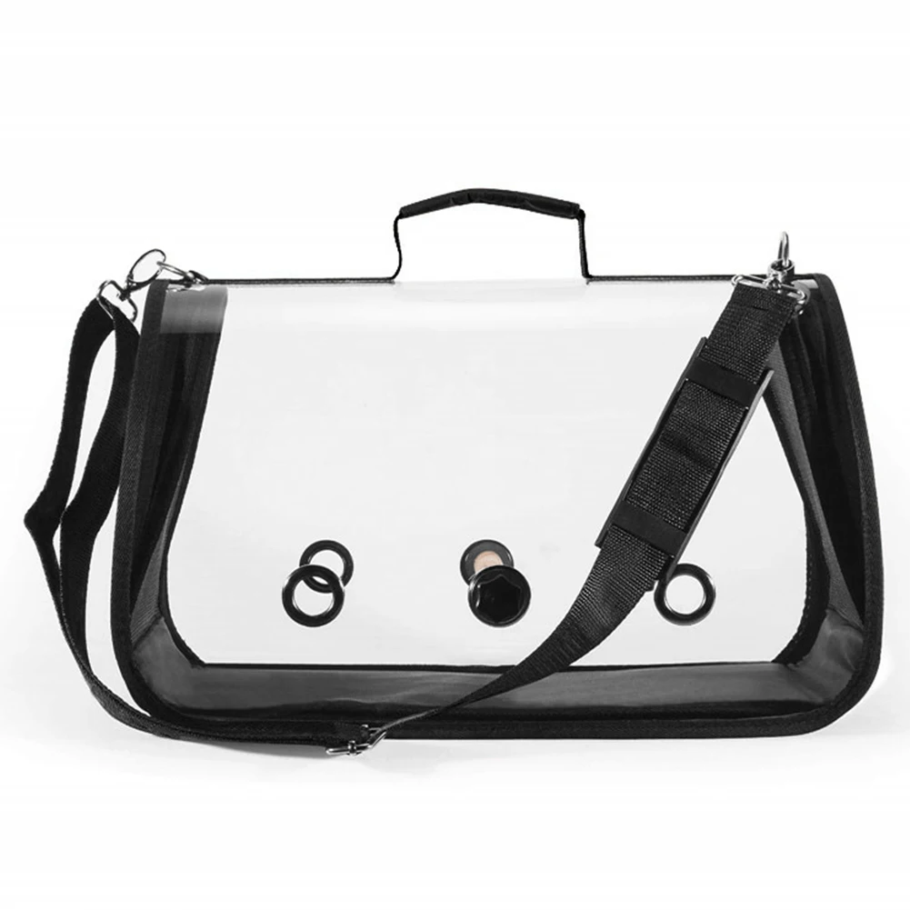 

Portable Travel PVC Handbag Pet Supplies Breathable Outdoor With Handle Zipper Closure Bird Carrier Transparent Parrot Cage