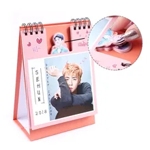 EXO 2018 Desktop Calendar Super Star Mini Picture Photo Album Fan Made Sticker Gift Collection 3 colors