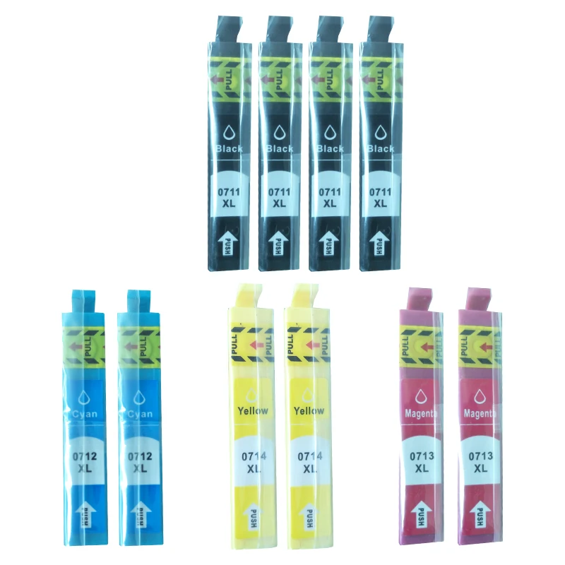 10 X для epson T0711-T0714 совместимый чернильный картридж EPSON Stylus D78 D92 D120 DX4000 DX4050 DX4400 DX4450