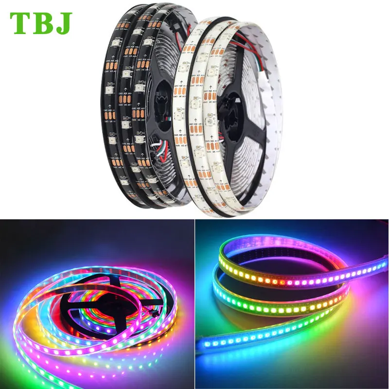 5 M WS2812B 5050 RGB Светодиодные ленты 150 300 светодиодный s 60 светодиодный/M