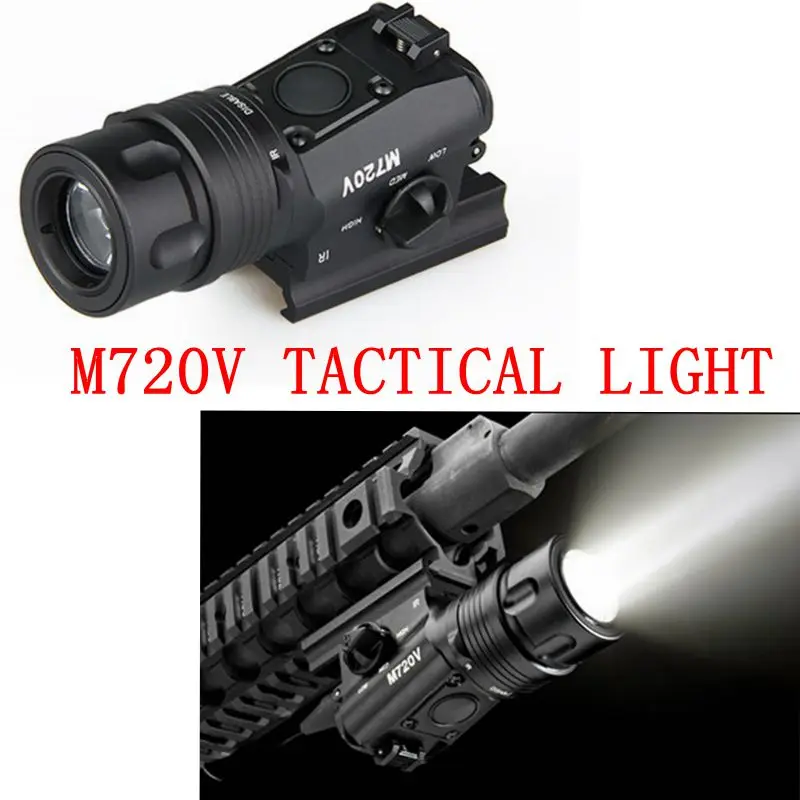 Taktická svítilna M720V Led Light Rychlá odpojitelná montáž s tlakovým spínačem pro lov černých písků