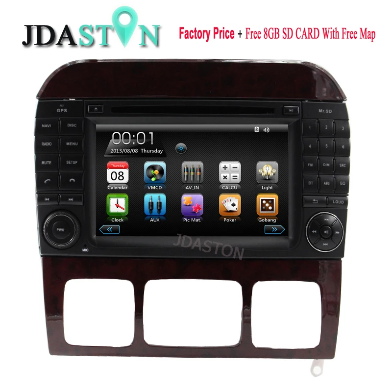 JDASTON 2Din font b Car b font DVD Player For Mercedes Benz W220 W215 S280 S320