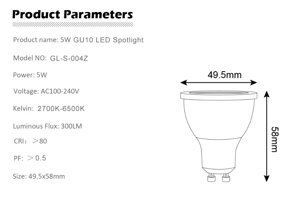 G светодиодный OPTO 5 Вт WW/CW диммер СВЕТОДИОДНЫЙ ZIGBEE GU10 прожектор AC100-240V стандарт zll Совместимость с умным приложением amazon echo plus