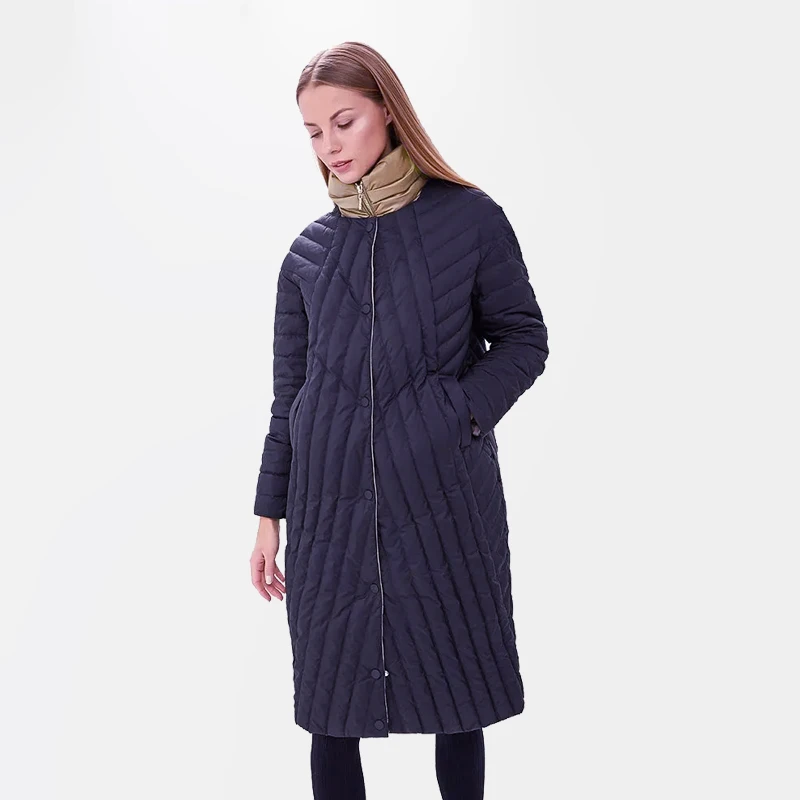 

2019 New Quilted Spring Autum Women's Parka Windproof Thin Women Coat Long Plus Size High Quality Warm Cotton Jackets Brand