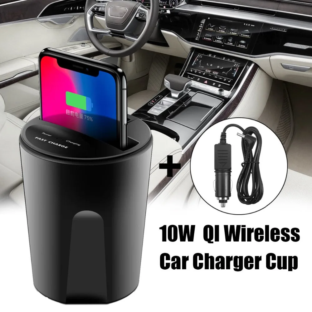 

Fast qi Wireless Charger For Samsung S8 S7 S6 Edge s9 Multi-purpose car cup holder for LG N exus L umia for htc Charging