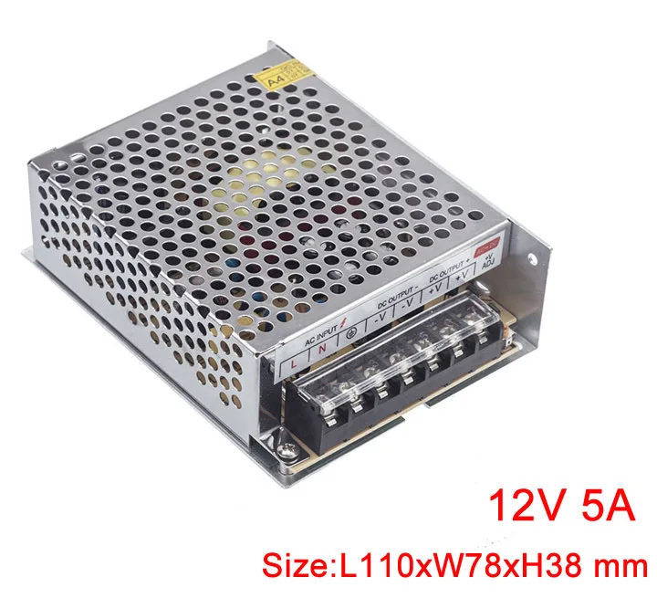 

5A 12V 60W LED Power Supply Adapter Transformer for Led Strip