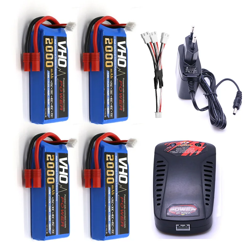 VHO 4 шт. Syma 7 V 2000 мАч Lipoly батарея + зарядное устройство для розеток европейского