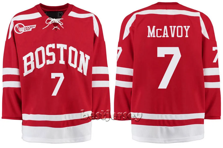 

Kowell Customized Boston University 7 Charlie McAvoy Stitched Hockey Jersey