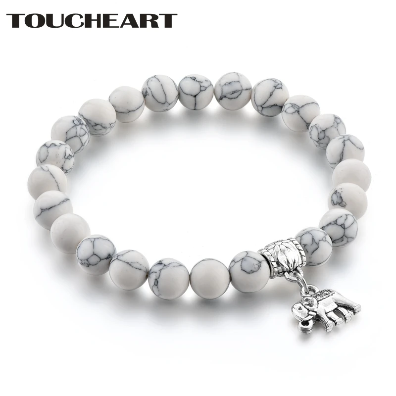 

TOUCHEART White Personalized Elephant Bracelet & Bangles Charms Men Silver Luxury Brand Jewelry Making Bracelets Femme SBR180119