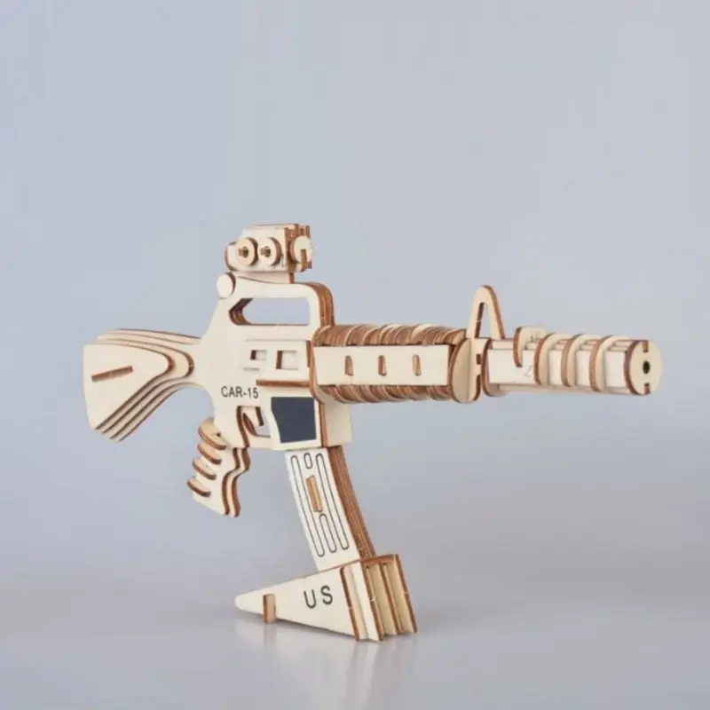 Моделирование 3D пистолет Модель древесины собрать головоломки разобрать головоломки Дети интеллект Развивающие игрушки для детей