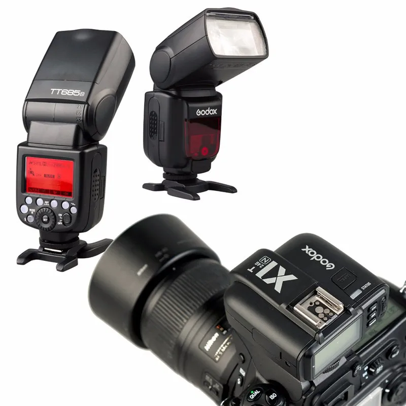 Godox TT685N 2,4G Вспышка для фотокамер Speedlite HSS 1/8000 s i-ttl GN60 беспроводной скоростной вспышки+ X1T-N с триггерным управлением для Nikon D7100 D5200 D810+ подарок