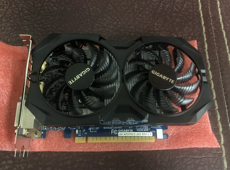 Видеокарты GIGABYTE graphics CardGTX 750 Ti 2 Гб 128 бит GDDR5 для nVIDIA Geforce GTX 750Ti Dvi Hdmi б/у карты VGA