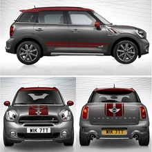 Todo Cuerpo de La Campana + Tronco + Puerta Lateral Stripes Calcomanías Y Pegatinas de Coches de Estilo Para Mini Cooper S Countryman R60 Accesorios de decoración