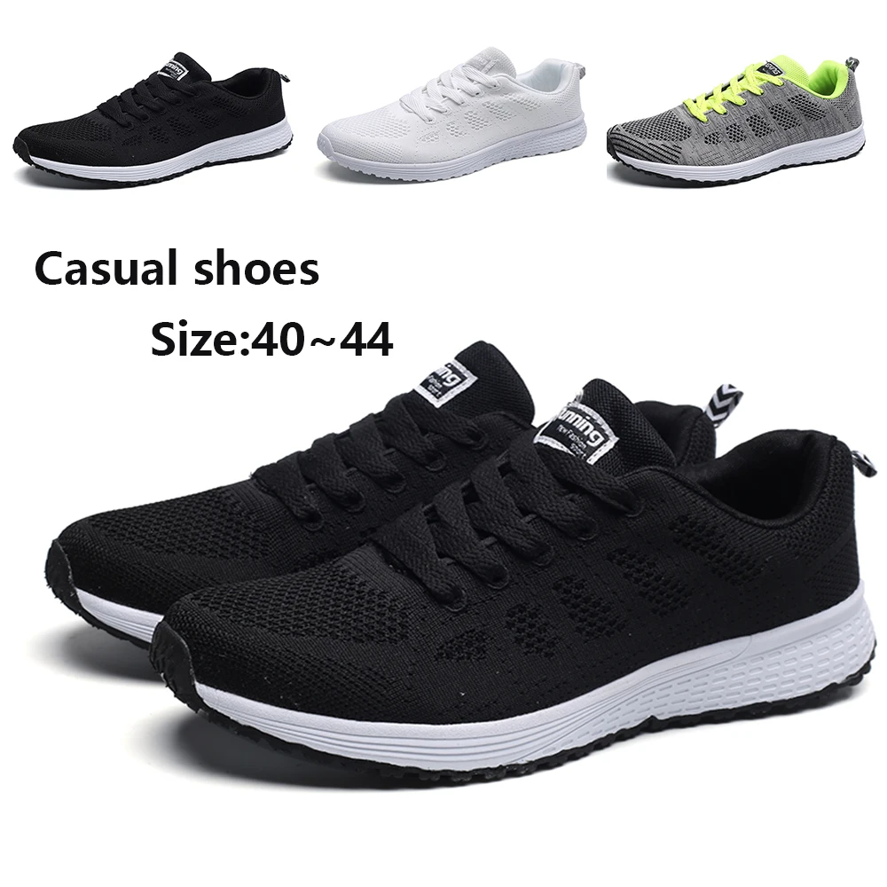 

Men's Shoes 2019 Summer New Mesh Shoes Soft Sneakers Breathable Comfort Lightweight Solid Lace-Up Flat Men Vulcanized Shoes P25