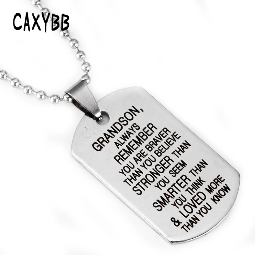 grandson dog tag necklace