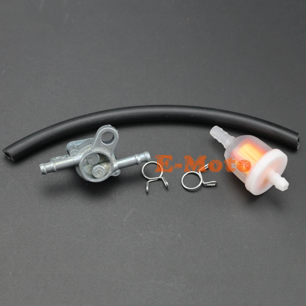 Universal Fuel Pet Cock With Filter and Fuel Line Mini Bike Go Kart Dirt Bike