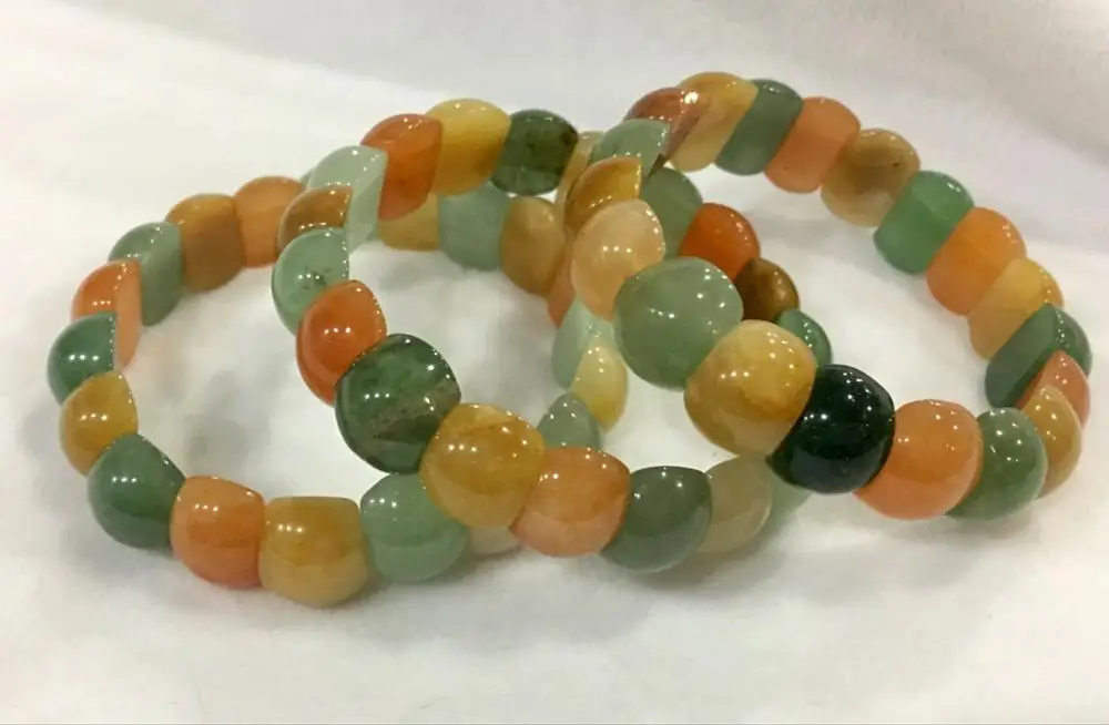 

new Natural 10X14MM Multicolor jasper gemstone Stretch Bracelet 7.5 AAA jade Jewelry crystal