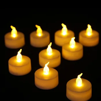

SET OF 24 BATTERY OPERATED PILLAR WEDDING DRIP REAL WAX LED CANDLE LIGHTS DECOR DINING CANDLES