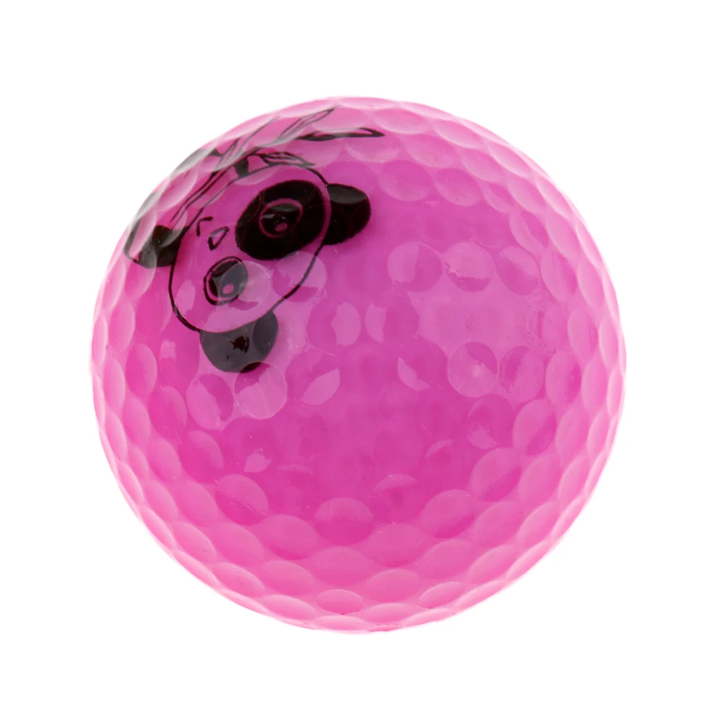 Golf Driving Ball Double Layer Golf Ball Cute Panda Golf Range Practice Ball Flexible Elastic Training Golf Ball