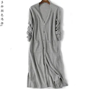 

NEW Women's V-Neck Slim Fit Sweater Cardigan Long Knitted Sweaters Coat S67