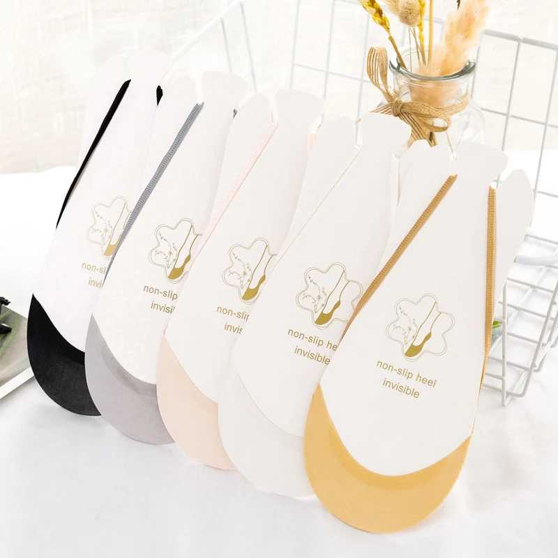 

5 Pairs Cotton Ankle Non-Slip No Show Invisible Women Socks soft Thin Fashion Short Boat low cute Ice Silk Summer