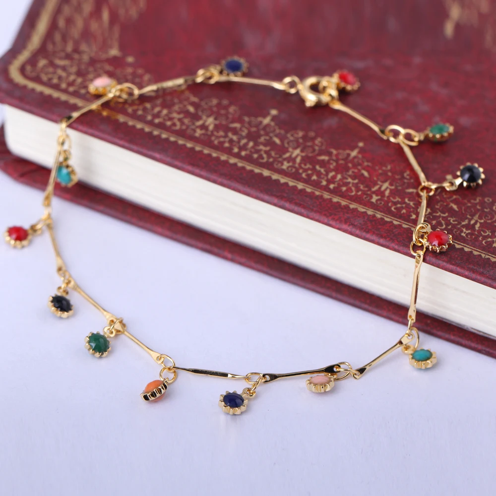 Модные золотые браслеты на запястье, бусины, ручная бижутерия, изящный элегантный браслет-цепочка, очаровательные подвески, браслеты для женщин