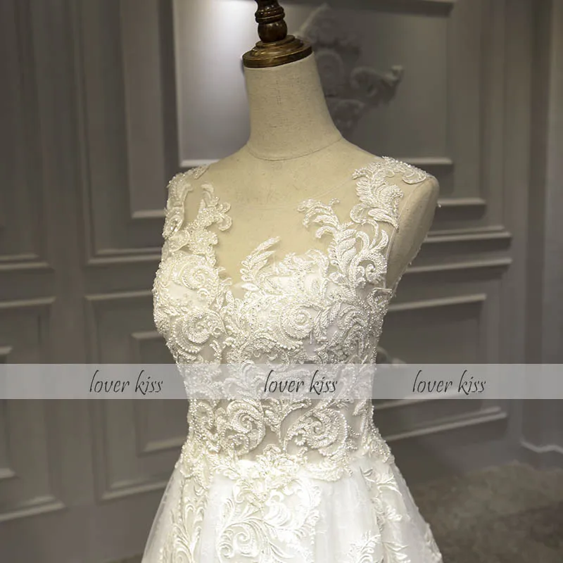 Lover Kiss Vestido De Noiva торжественное свадебное платье для невесты, летние Богемские свадебные одежды с бусинами, кружевное платье