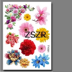 Красивый цветочный автомобиль Stcikers Flim украшение для зеркала заднего вида или тела Z2CA267