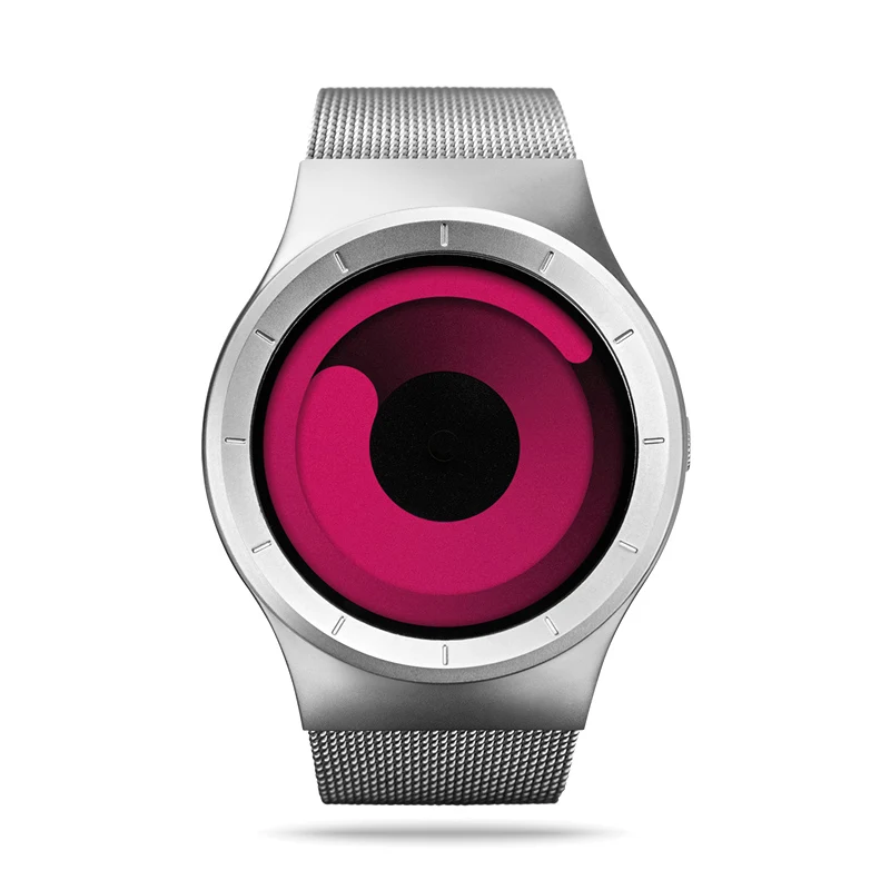 Кварцевые креативные часы Лидирующий бренд Роскошные мужские часы модные мужские наручные часы из нержавеющей стали Relogio Masculino - Цвет: Silver red