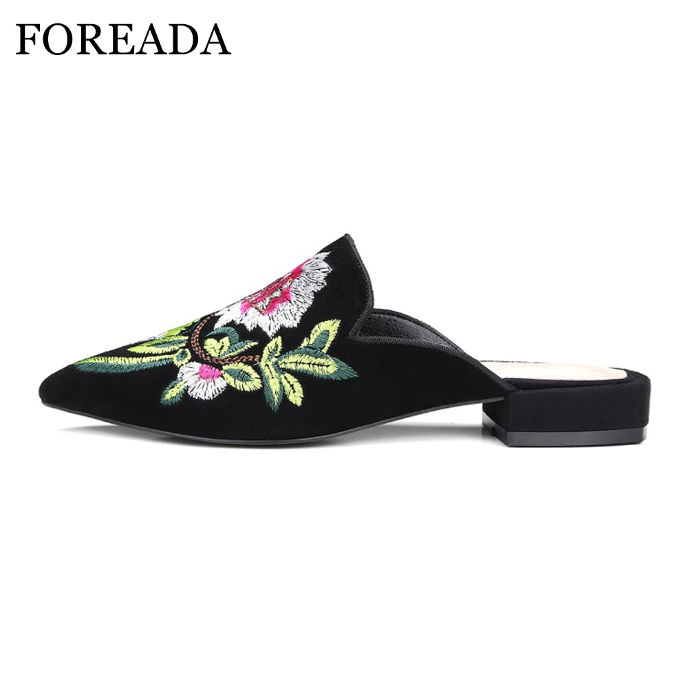 Женские замшевые босоножки без задника с острым носком размеры 34 42|ladies slippers|sandals