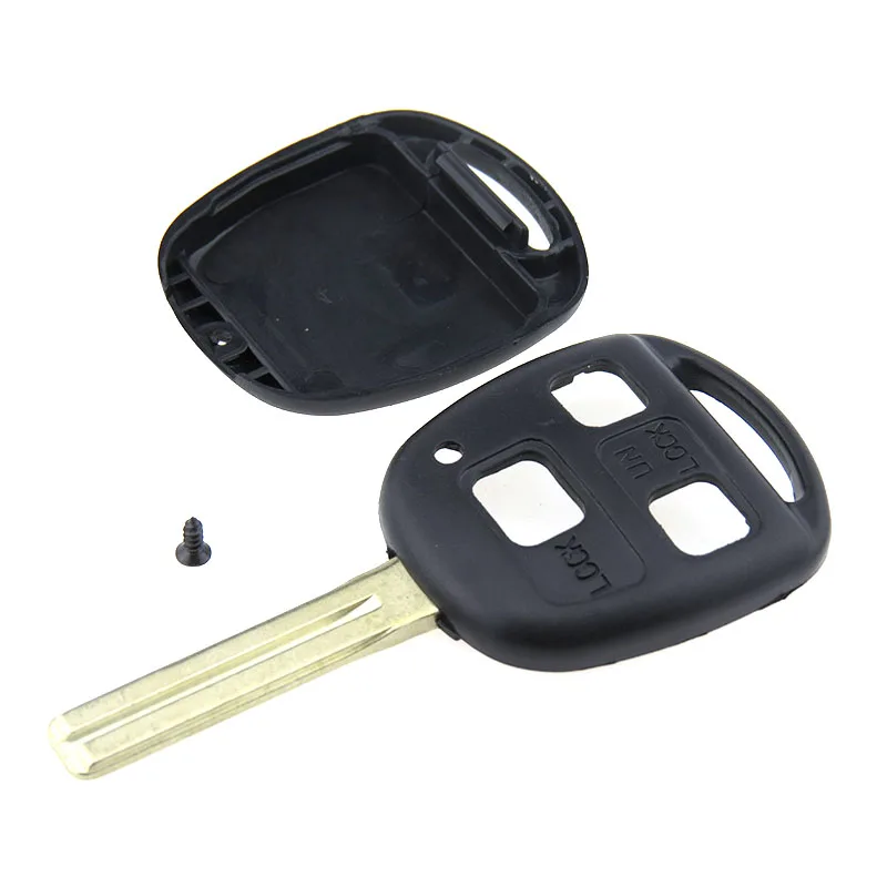 Remote Car Shell Folding Flip Key Case Fob 3 Buttons For Toyota Celica Avensis RAV4 Prado Camry TOY47 Replacement 4