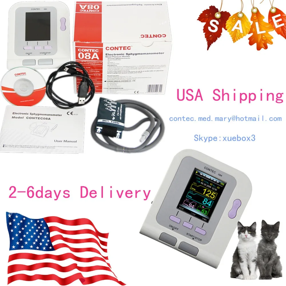 

digital Blood Pressure Heart Beat Monitor NIBP (Ship from US) CONTECMED FDA Vet Veterinary OLED
