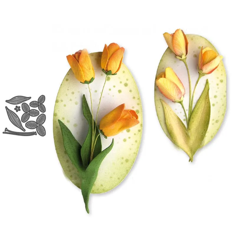 

Tulip Metal cutting dies cut die card Scrapbook paper craft knife mould blade punch stencils