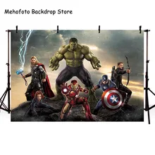Mehofoto Superhero Arka Planında Avengers Demir Adam Hulk Kaptan Amerika Film Karakter Fotoğraf Arka lv-386
